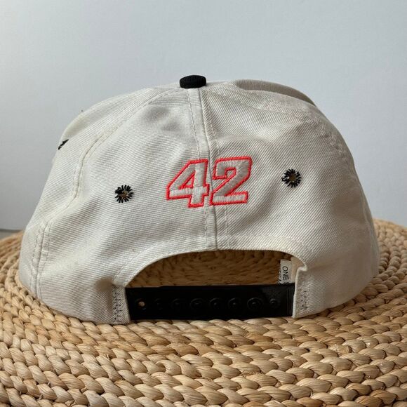 VINTAGE Kyle Petty Coors Light Hat Cap With Pins White SnapBack NASCAR Mens - Picture 3 of 9